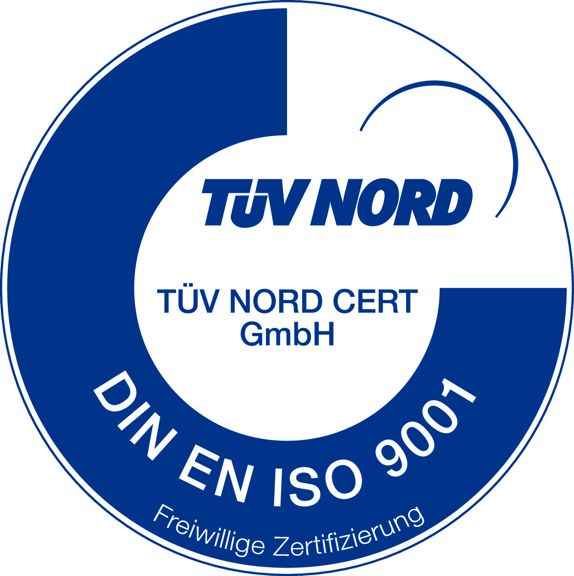 TÜV NORD CERT Siegel — zertifiziert nach DIN EN ISO 9001